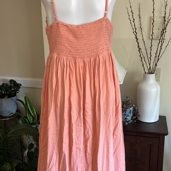 💖💃🏻Rebellion Again Summer Peach Crochet Strapped Long Dress- Women-L- NWT - Picture 8 of 16
